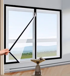 Self-adhesive zipper mosquito net,anti-mosquito net anti-mosquito window screen mosquitera，Mosquito nets for windows，Summer，mesh