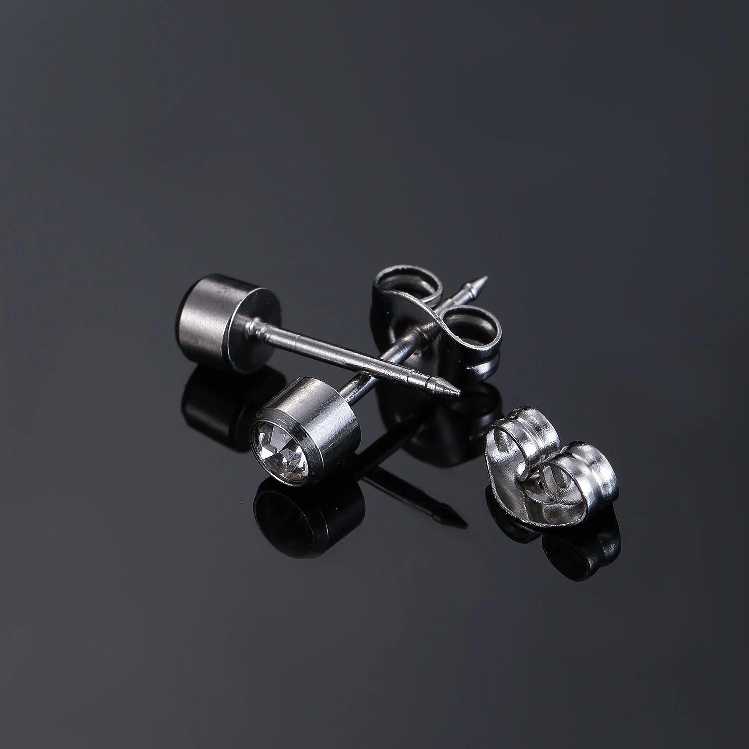 10 Pairs Stainless Steel Stud Earrings, Hypoallergenic