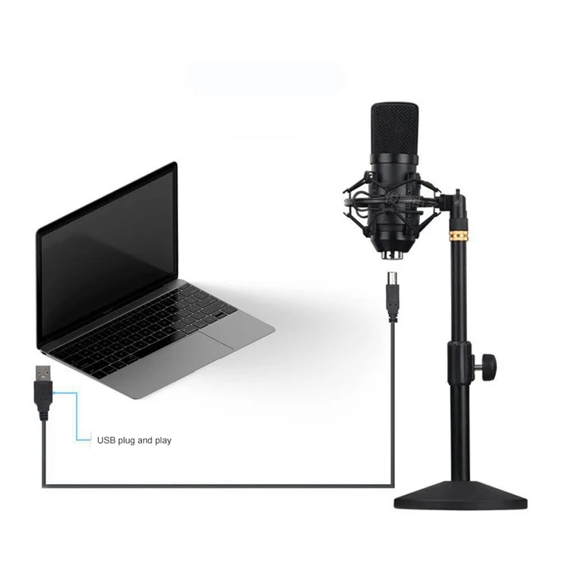 192K High Sampling Rate Computer USB Microphone Recording Microphone Stand Sound Card K Song Set