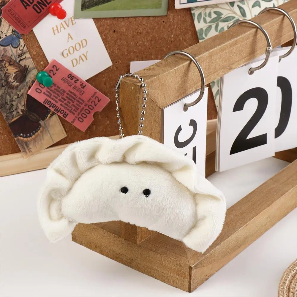 Funny Dumpling Keychains Stuffed Soft Cartoon Keyring Creative Cute Dumpling Pendant Students