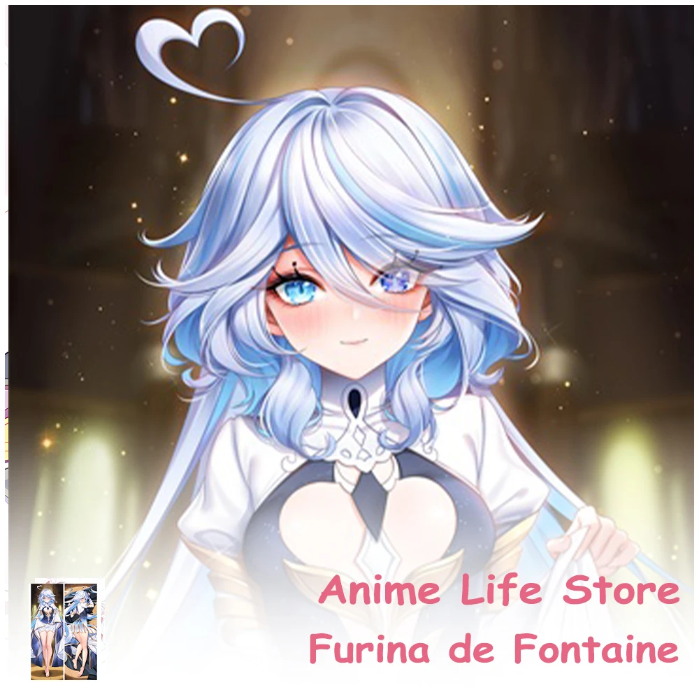 Dakimakura Anime Genshin Impact Furina de Fontaine Pillowcase Hugging Body Cosplay Props Otaku Bedding Cushion Covers Decor Room