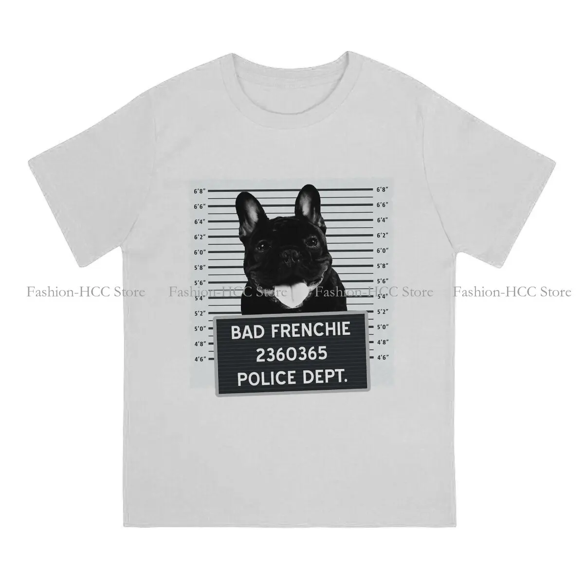 French Bulldog Pet Dog Lover Polyester TShirt for Men Frenchie Dog Lover Mug Shot Basic Casual Tee T Shirt Novelty Trendy