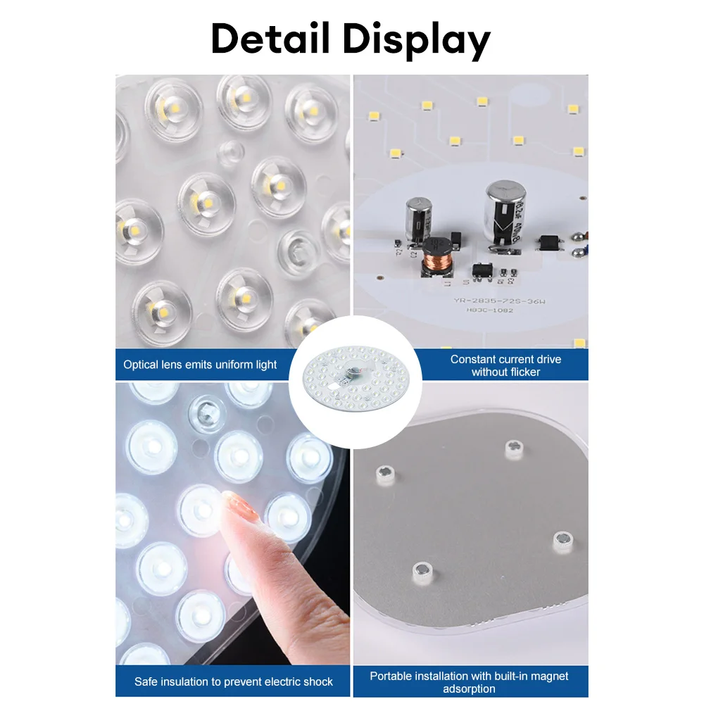 LED Light Panel Circle Ring Light Source 12W 18W 24W 36W Ceiling Decoration Ceiling Lamp Circular Replace Lamp Board Ring Panel