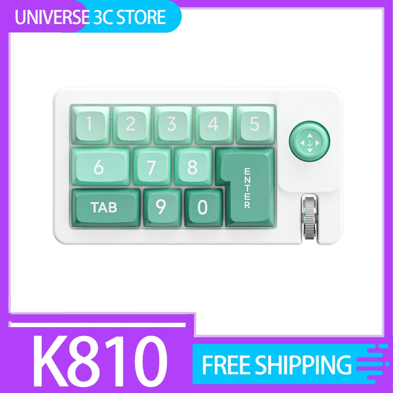 Механическая Проводная клавиатура Mkespn K810, 12 клавиш, горячая замена, Rgb, индивидуальные игровые аксессуары для офиса, настольного ПК, игровые подарки для девочек