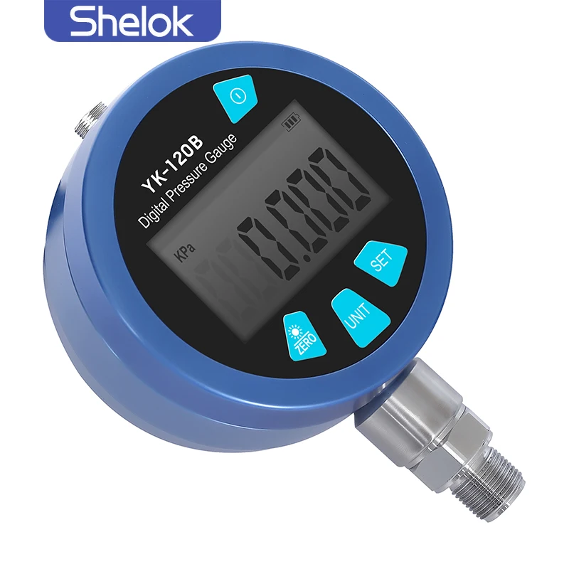 Shelok Hight Precision Pressure Gauge Digital Diaphragm Magnehelic Differential Manometer Air Hydraulic pressure gauge