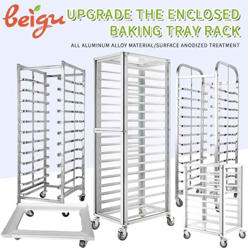 Commercial Aluminium Baking Tray Trolley Multi-Tier Tray Rack Hotel Restaurant Kitchen Food & Bakery Rack Trolley
