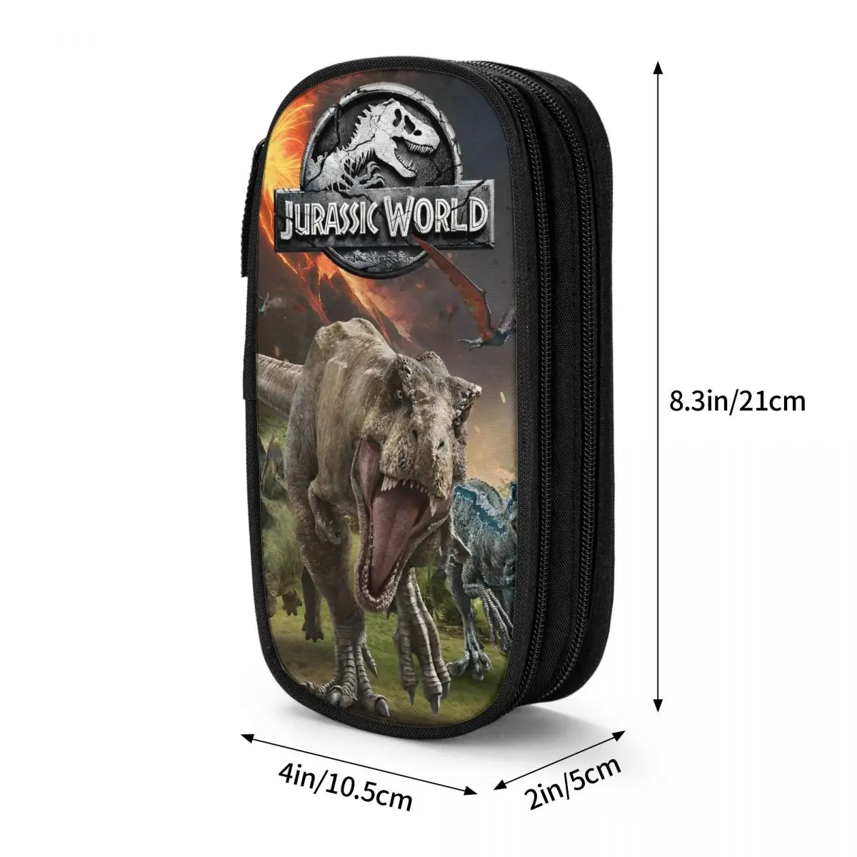 Jurassics Park Pencil Case Fashion Jurassics World Dinosaur Pen Holder Bags Student Large Storage Students School Pencil Pouch