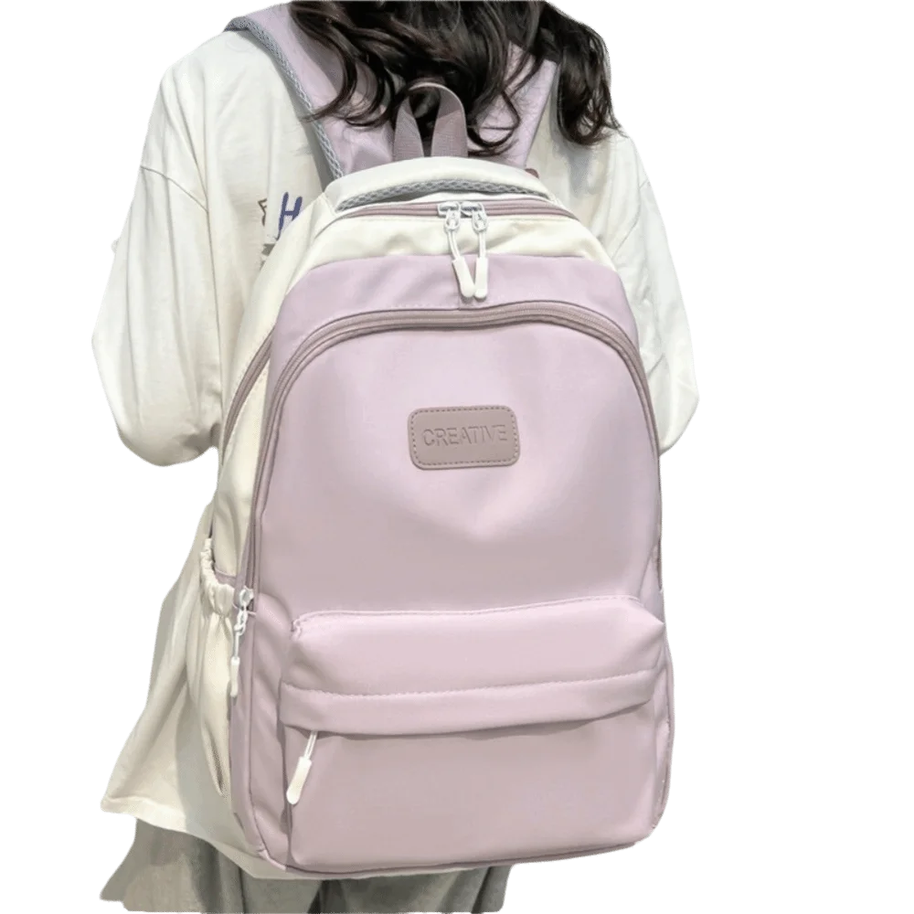 Fashion Nylon Backpack Breathable Large Capacity Book Bag Multifunction School Rucksack Travel