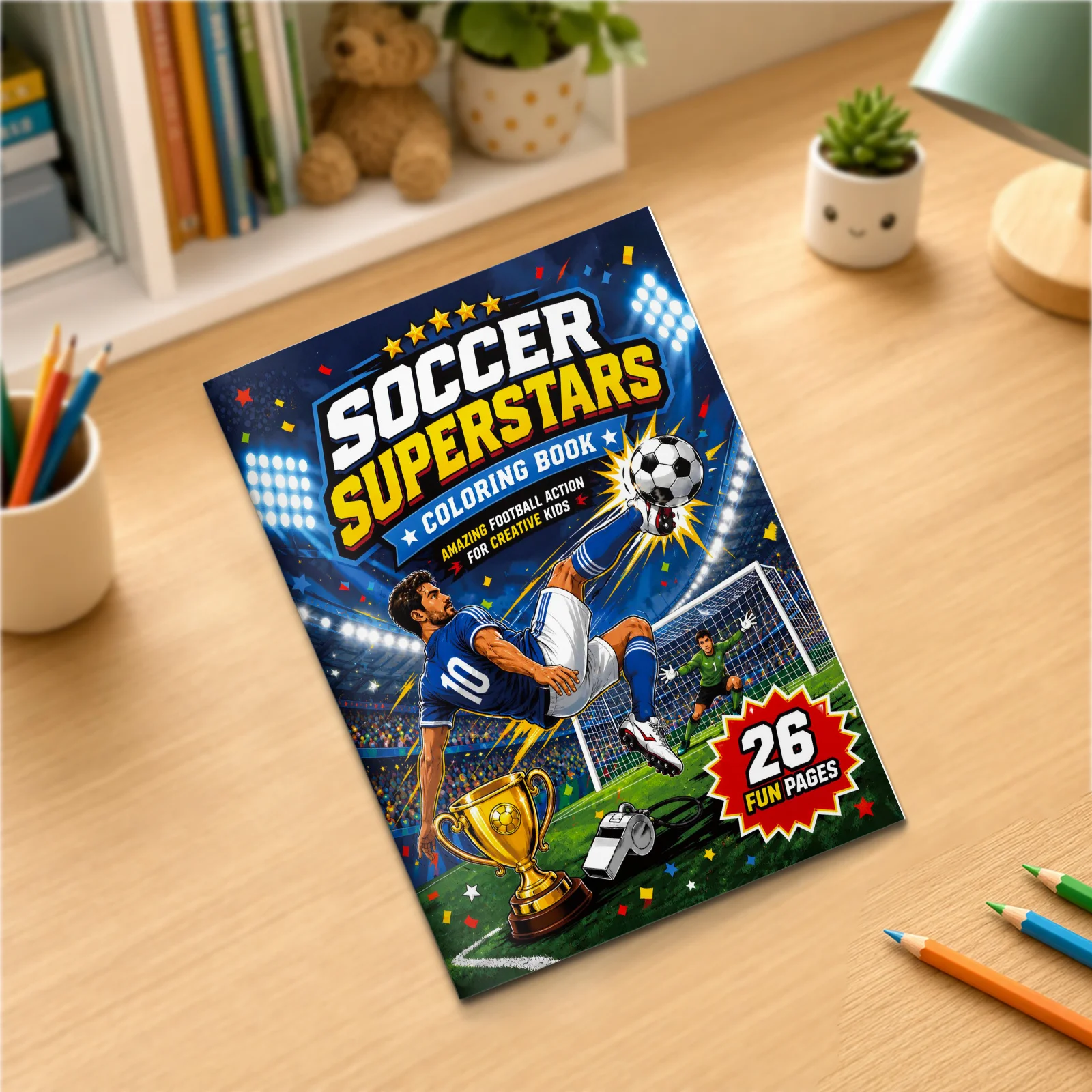 Adult World Cup Soccer Coloring Book, Football-Themed Relaxation and Creative Coloring Pages view 4