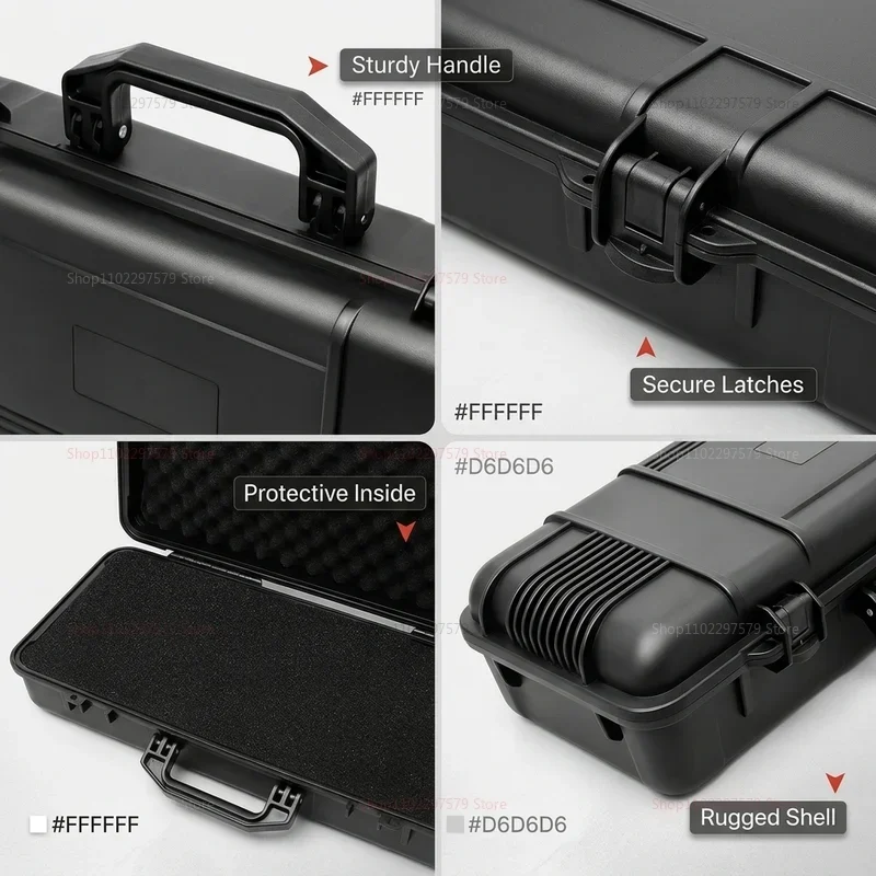 Safety Instrument Tool Box Protective Waterproof Shockproof Toolbox Sealed Tool Case Impact Resistant Suitcase With Sponge