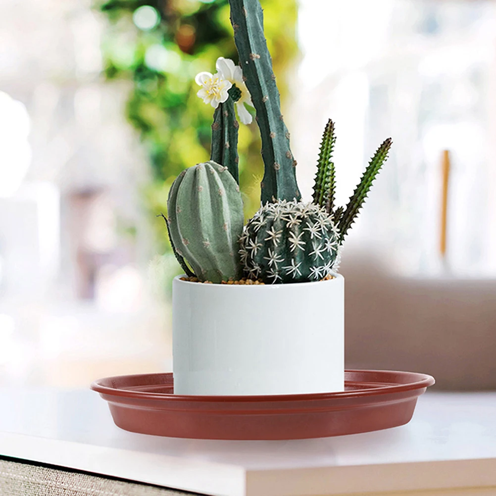 

12Pcs Round Plant Saucer Tray Wearresistant Garden Accessory for Bonsai Pots Water Leakage Prevention Plant Saucers