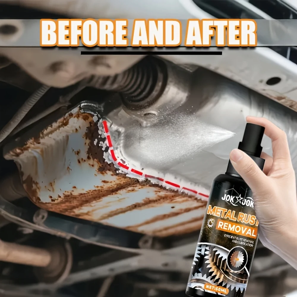 JOKJOK Metal Rust Remover Spray with Iron Powder Spray Formula - Quick-Acting Rust Converter for Metal, No Surfactants/ for Surf