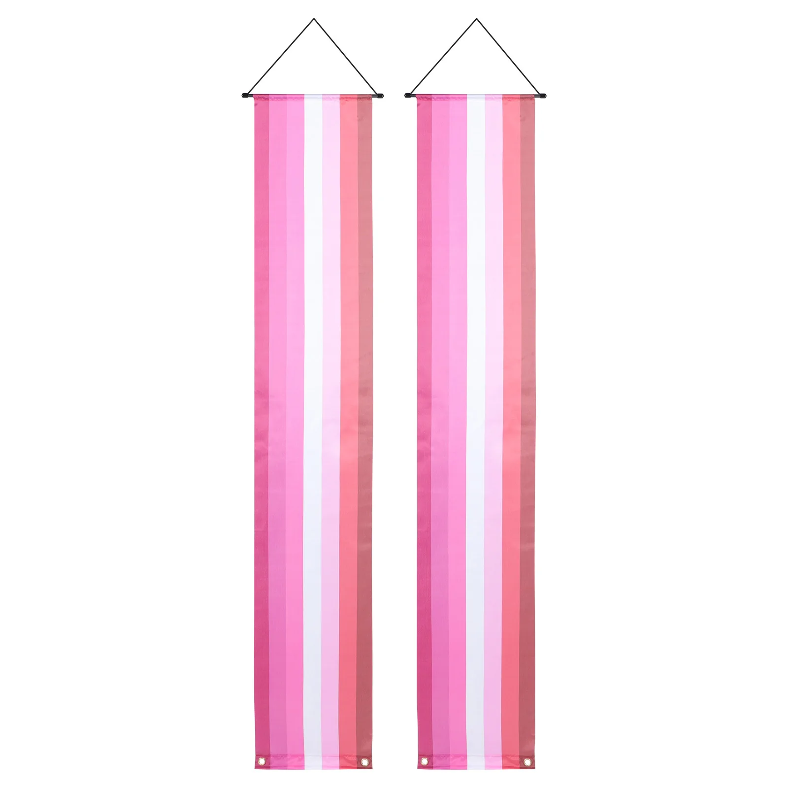 

1 Pair Rainbow Couplets Polyester Decorative Flags For Pride Party Door Hanging Banner Lightweight Festival Decor