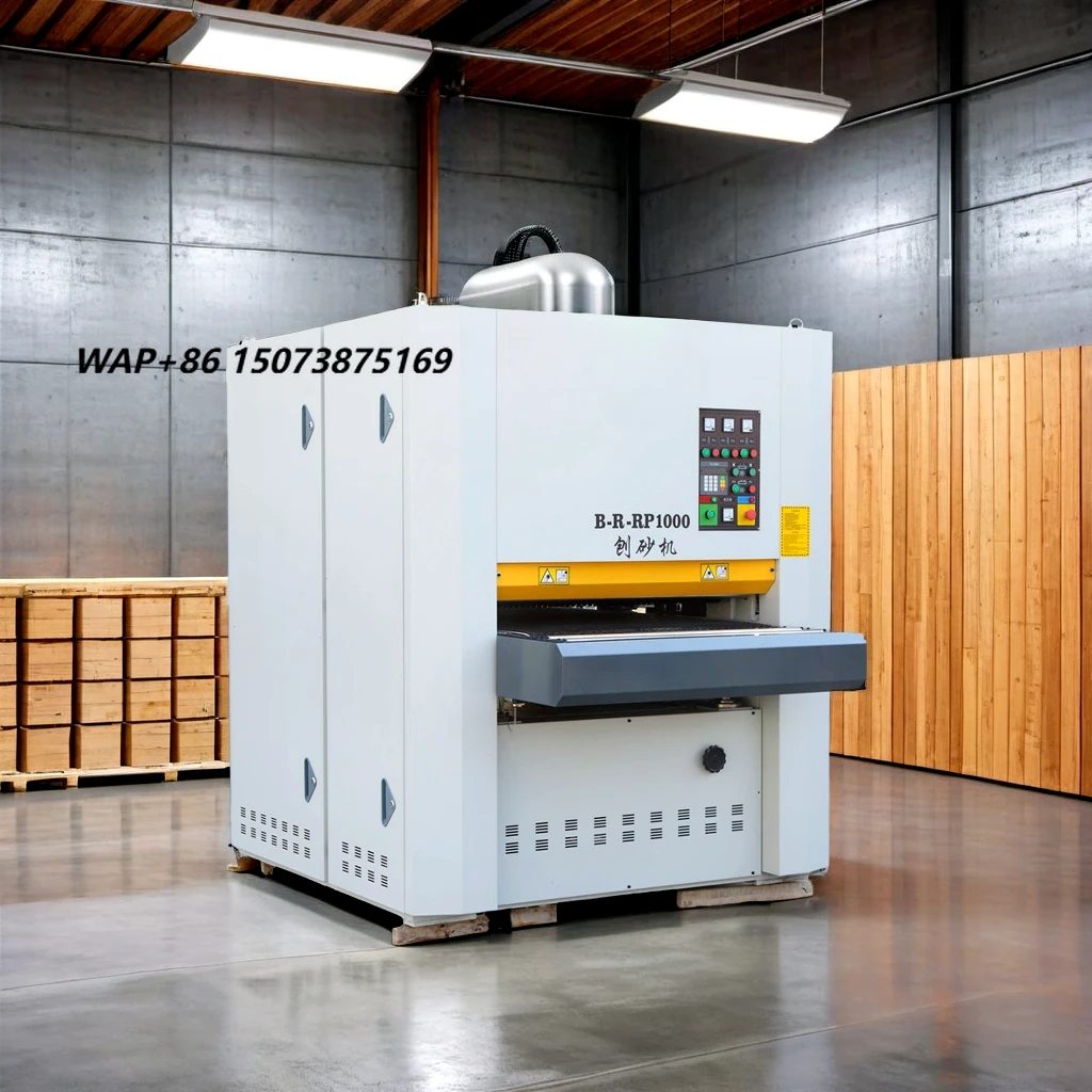 B-R-RP1000 Automatic Wood Brush Polishing Sanding Machine Price with Disc Drum Sander MDF Cabinet Wood Sanding Polish Machine