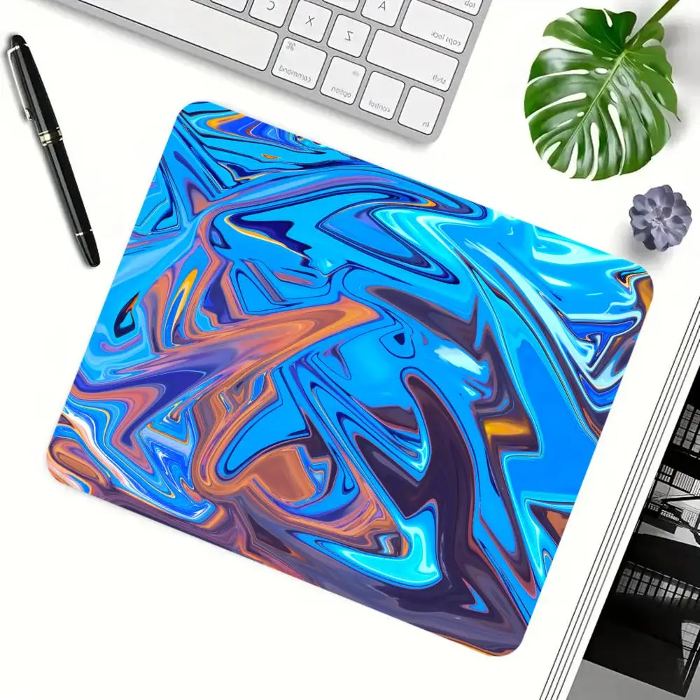 Abstraktes Fluid-Art Gaming-Mauspad mit Wirbel-Flüssigkeitsmuster, große Schreibtischunterlage, rutschfeste Computer-Mausmatte für Gamer und Büro