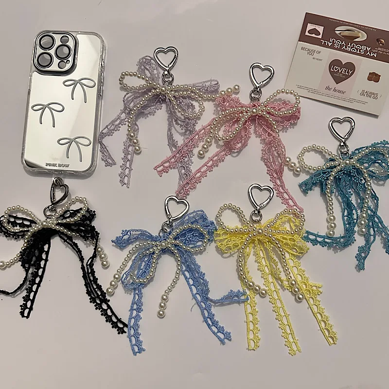 La estrella del mismo bolso, accesorios, cinta estilo Ballet, transformación artesanal de la funda del teléfono móvil, bolso de bolos, perla de amor plateada P