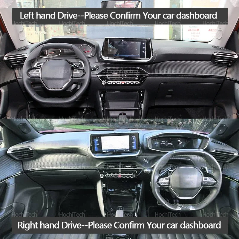 Dashboard Mat for Peugeot 2008 E-2008 208 E208 GT 2019-2022 Anti-Slip Pad Sunshade Cushion Sunshield Nonslip Anti-UV Accessories view 2