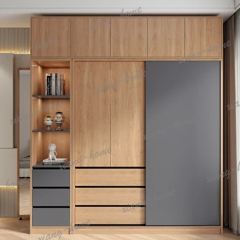Factory Direct Multilayer Organizer Wardrobe Modern Minimalist Storage Closet Wardrobe Cabinet Shelves Armario Rangement Chambre