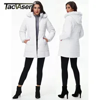 TACVASEN Womens Sherpa Lined Winter Coat Windproof Mid-Length Quilted Puffer Jacket Warm Parka Coat with Detachable Fur Hood 2