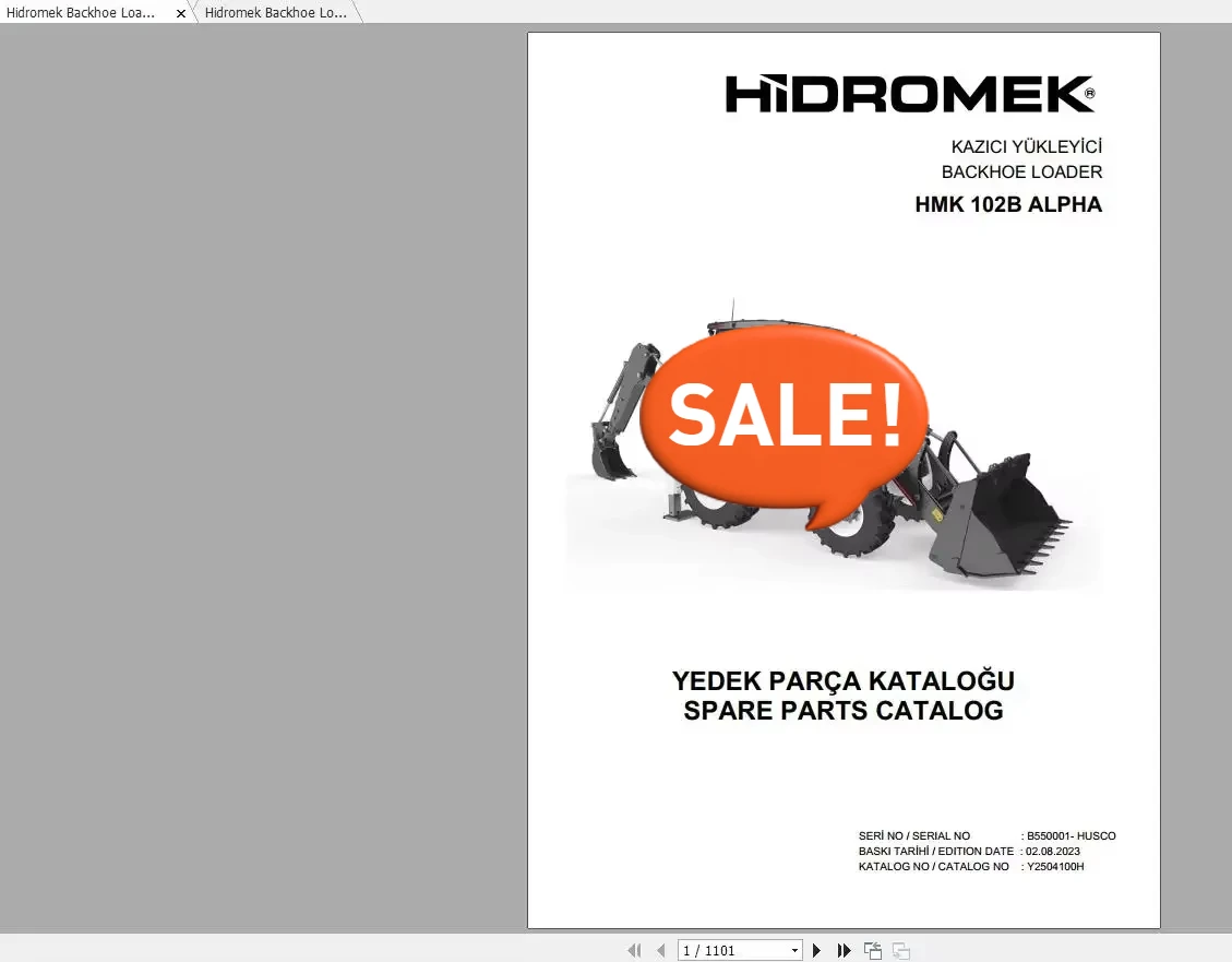 

TruckEPC3 Hidromek Machinery Обновленный до каталога запасных частей 12.2023 PDF