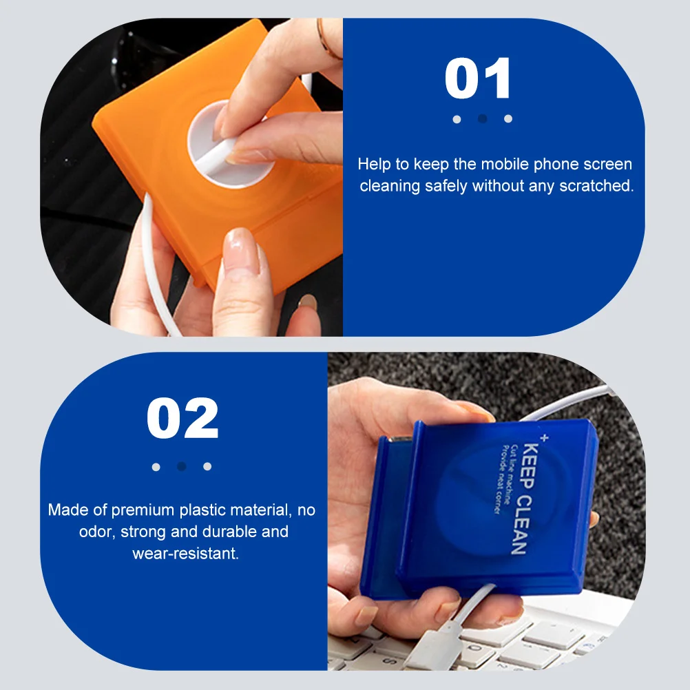 

2Pcs Rotatable Data Cable Organizer Premium Plastic Material for USB Cables Headphones Portable and Reliable Charging Cable Box