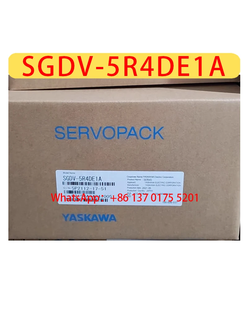

SGDV-5R4DE1A Совершенно новый сервопривод, оригинальный, быстрая доставка