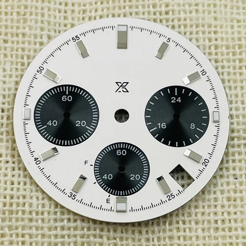 Imagen 2 del producto Esfera de reloj de 29,5mm, esfera S Prospex luminosa, cronógrafo con rayos solares, 6 manecillas aptas para reloj de cuarzo VK63, movimiento automático