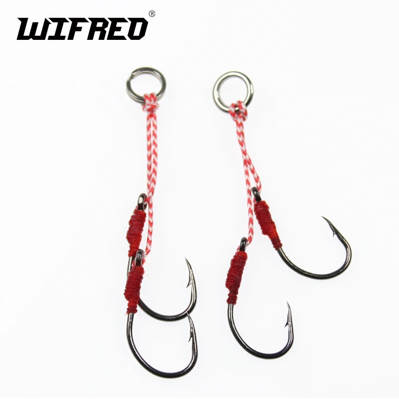 

10Paris Size 1/0 2/0 3/0 4/0 Split / Weld Ring Assist hook jig hooks sea fishing hook Jigging Hook