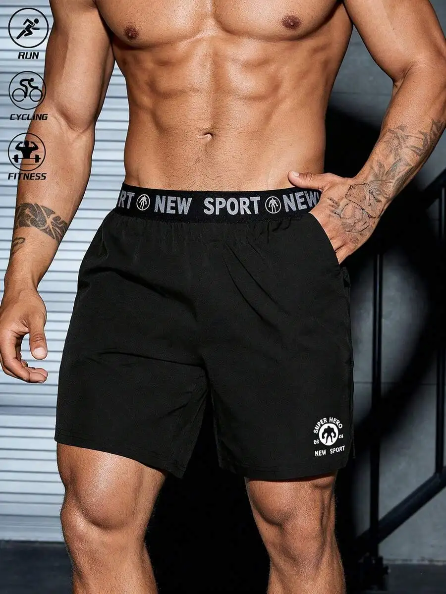 

Mens Quick Dry Sports Shorts Loose Fit 5 Inch Running Training Fitness Shorts