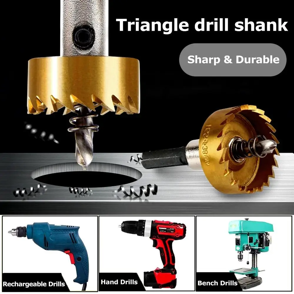 

5Pcs/Set 16-30mm HSS Drill Bit Quickly Durable Diamond Core Bit High Speed Steel Hole Serration Kit For Metal Wood Alloy