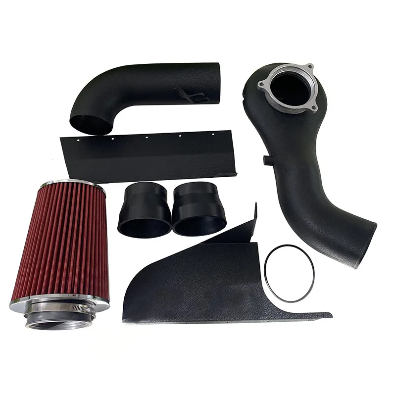 Cold Heat Shield Air Intake Kit +BLACK Filter For 96-04 Chevy S10 Blazer 4.3L V6