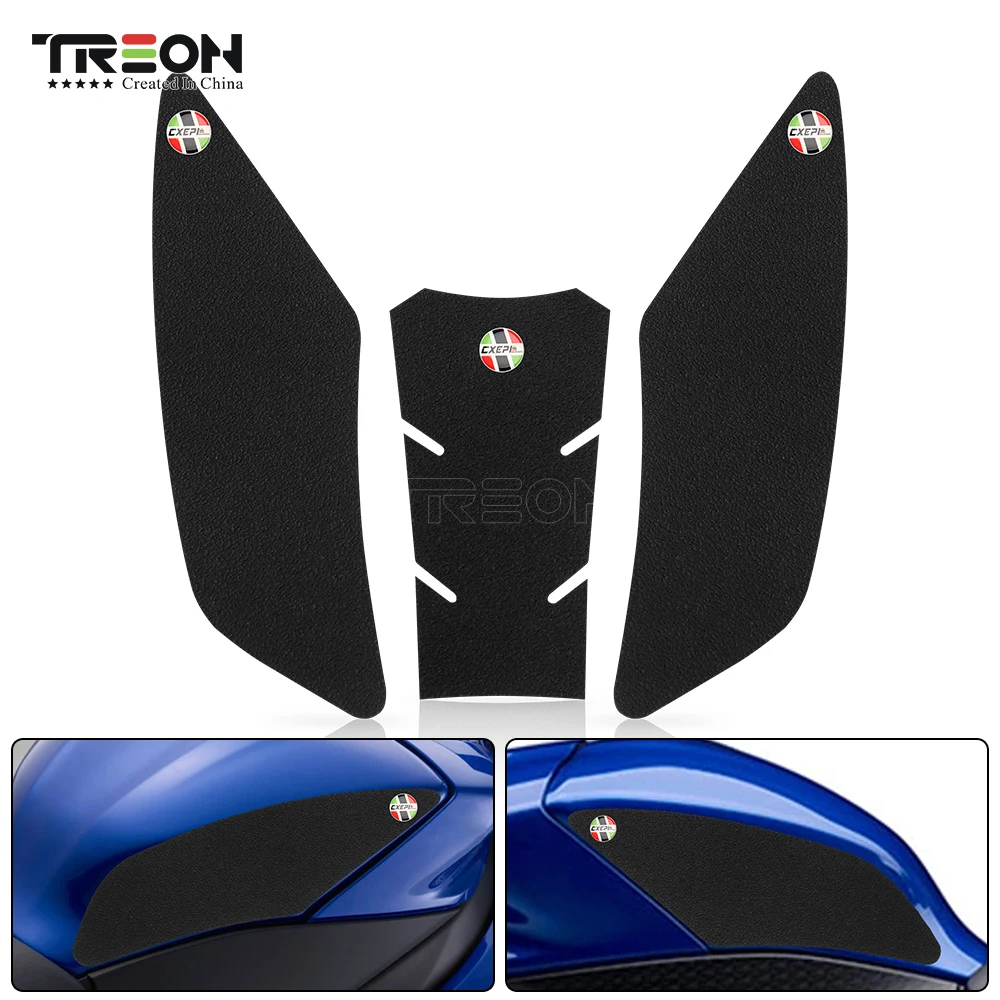 Passt für yamaha r6 2020 2023 2010-2015 Motorrad Seite Kraftstoff tank Pads Schutz Aufkleber Aufkleber Gas Knie Griff Traktion Pad