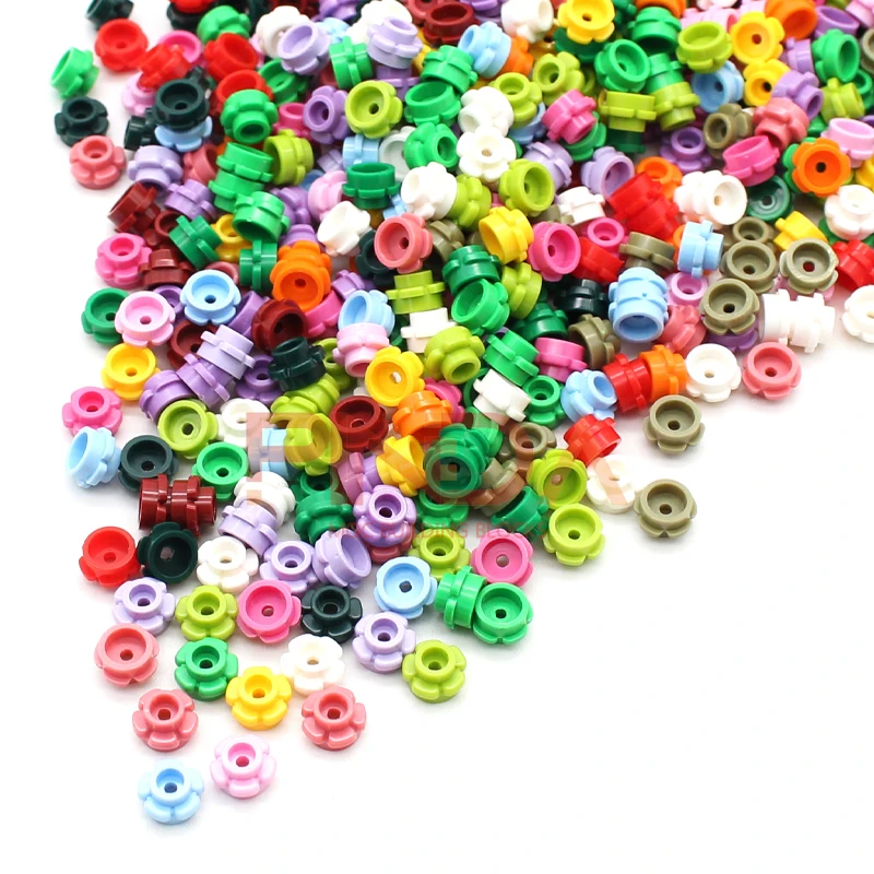 Building Blocks 24866 1x1 Five Petal Flowers Grass DIY Educational Assembles Construction Accessories Toys