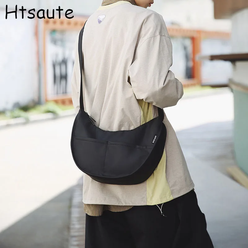 Dumpling Shaped Bag Summer Women Men Tote Bags Multi Large Capacity Lightweight Color Block Shoulder Handbag For Travel
