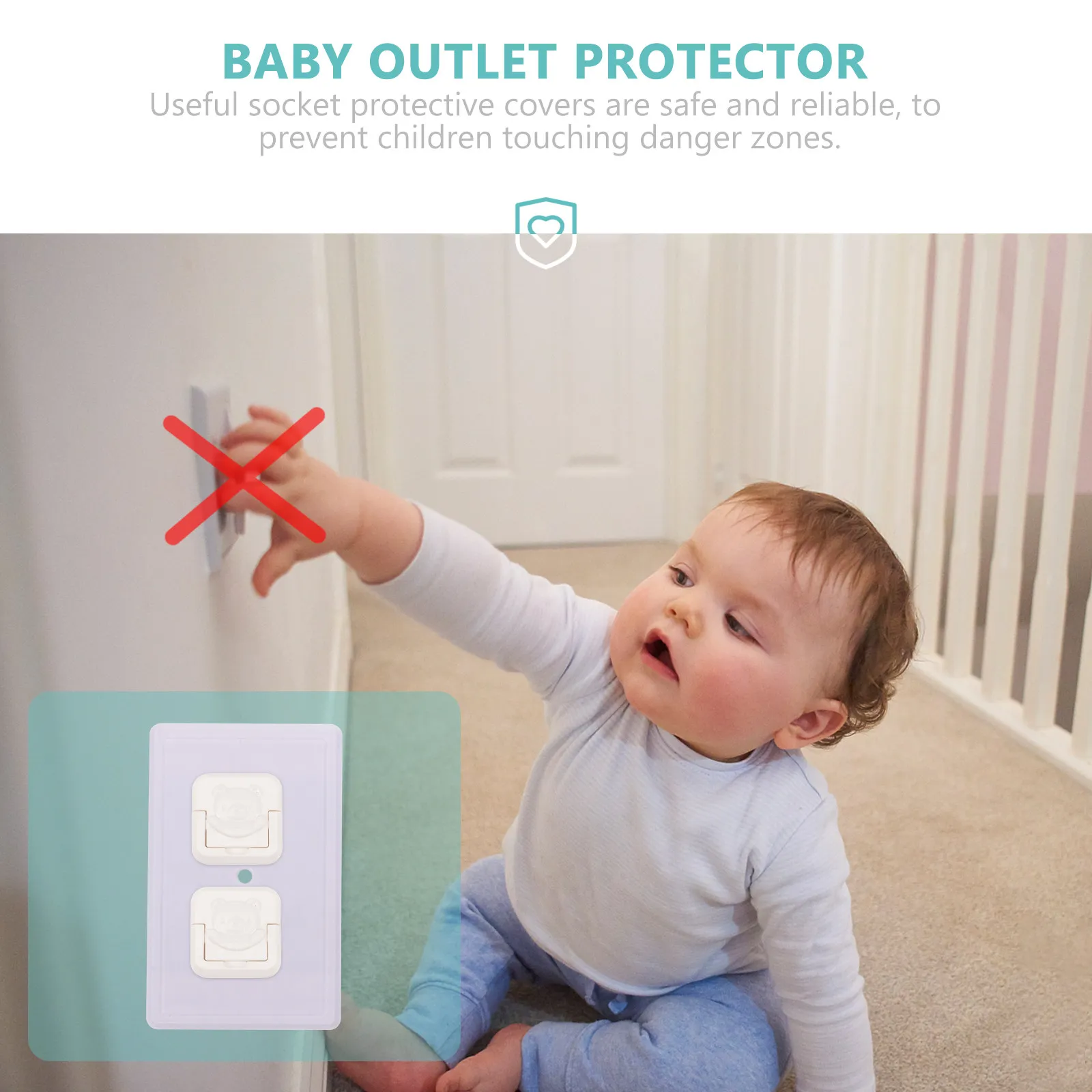 20Pcs Baby Proof Outlet Covers Electrical Socket Protectors Child Proof Plug Covers Safety Devices Outlet Protector