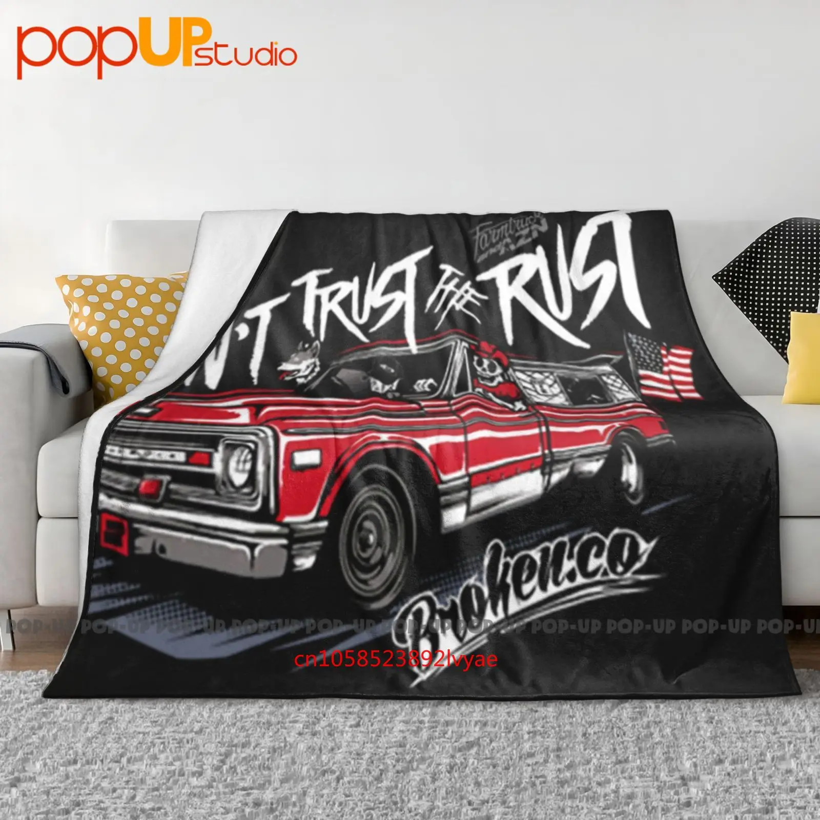 Farmtruck e azn-street outlaws-não confie com o ferrugem farmtruck cobertor ultra-macio colcha capa de sofá de inverno capas de cama