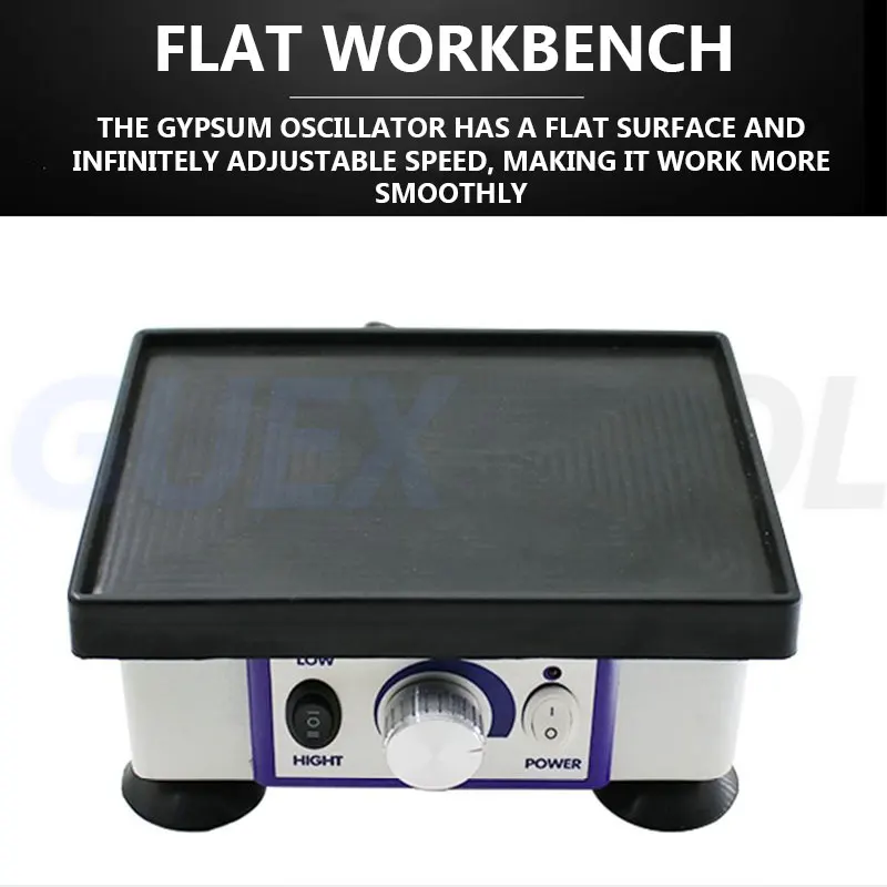 Dental Plaster Vibrator Big Quadrate Square Dental Vibrator Oscillator Shaker Plaster Gypsum Vibrating for Dental Lab