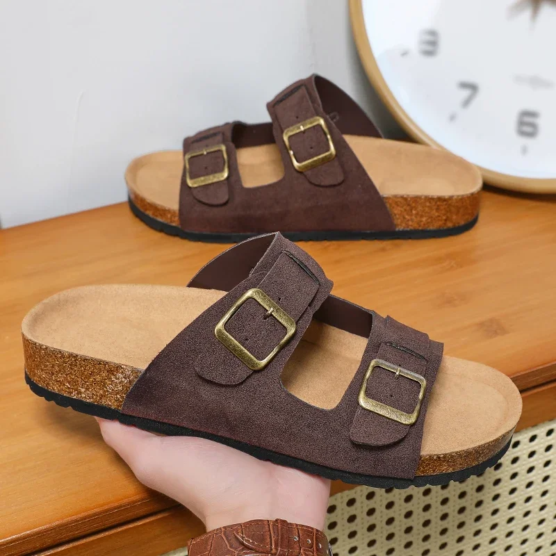 Summer Men\'s 2024  Large Boken Slippers Outdoor Wearing Couples Indoor Soft Sole Bathroom Anti Slip Super Sandals Slippers Trend