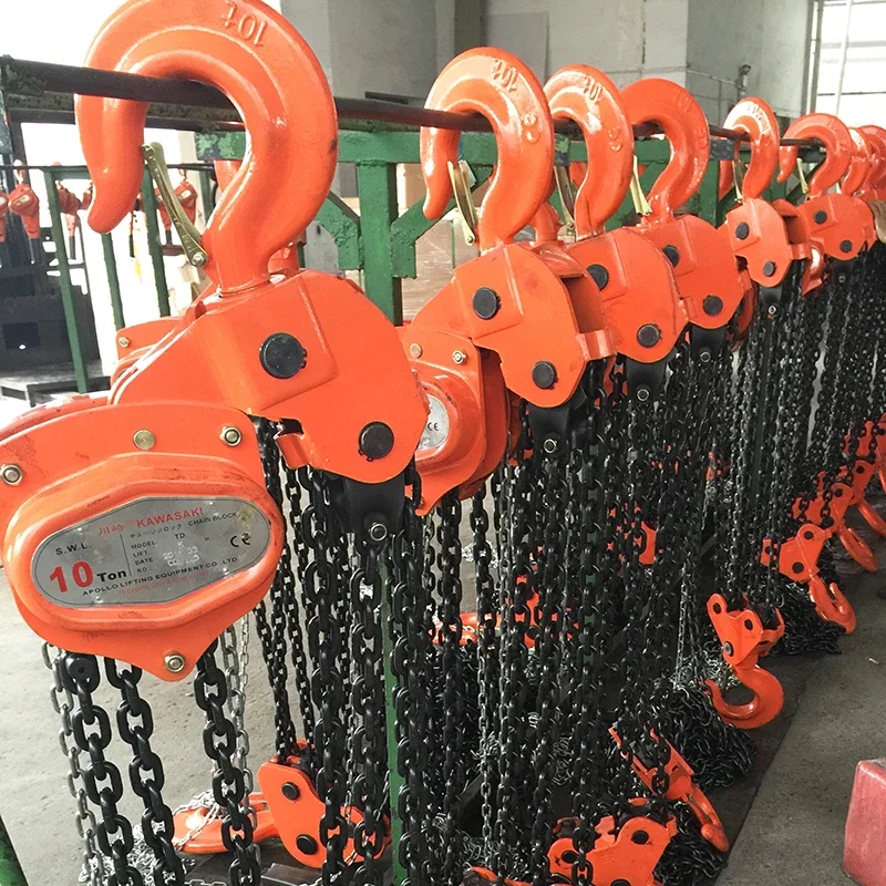 Ton Chain Pully Block CE Standard Hand Manual Hoist Chain Block High Quality Kawasaki 0.25-50 10 Ton 5ton Provided Gear Malaysia