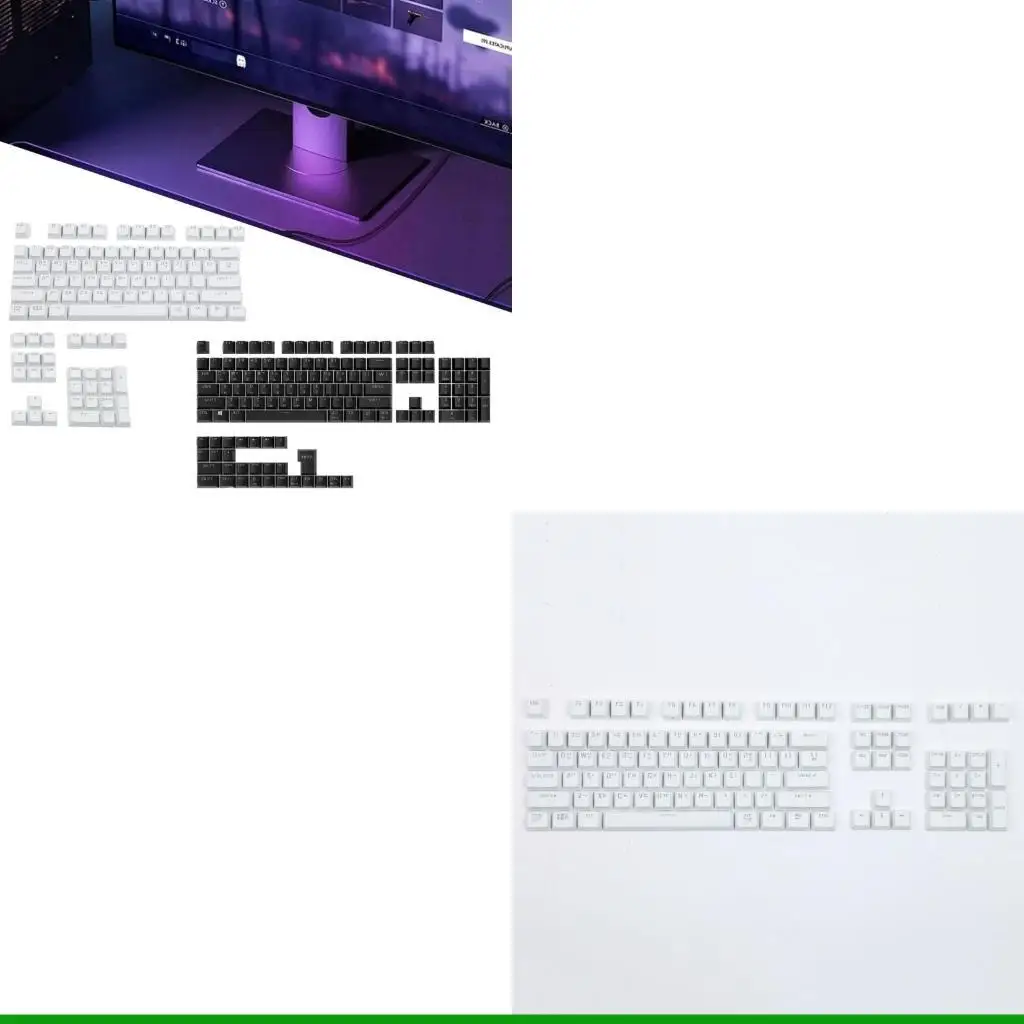 

U55C Korean Keycaps OEM Profile ABS Keycaps Set for MX Switches, 61 64 68 75 98 104 108 Mechanical Keyboard Backlit Keycap