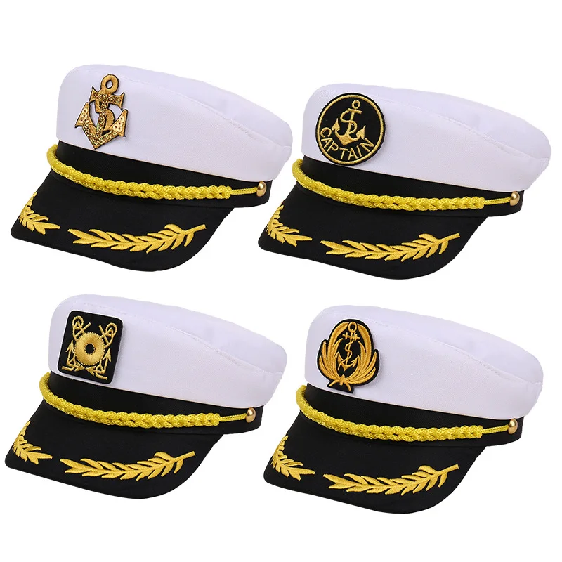 2025 New Spring Summer Party Yacht Captain Hat - Sailor Style Outdoor Sun Protection Performance Cap