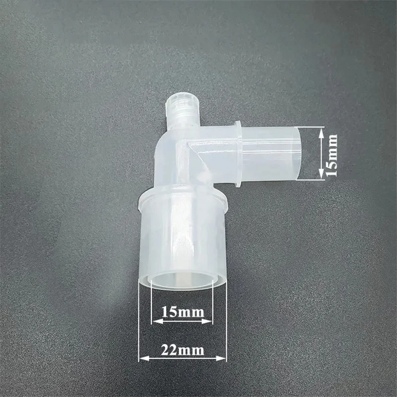 1PCS 90 Degree Anesthesia Tube L-shaped Connector Elbow Circuit Tracheal Intubation Connector