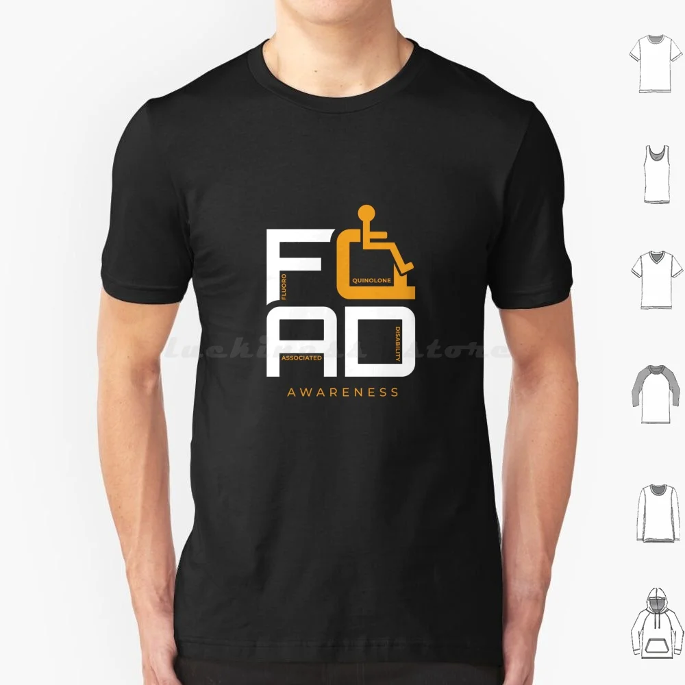 Fqad Awareness T Shirt 6Xl Cotton Cool Tee Fqad Awareness Disability Antibiotics Fluoroquinolones Quinolones Chronic Illness