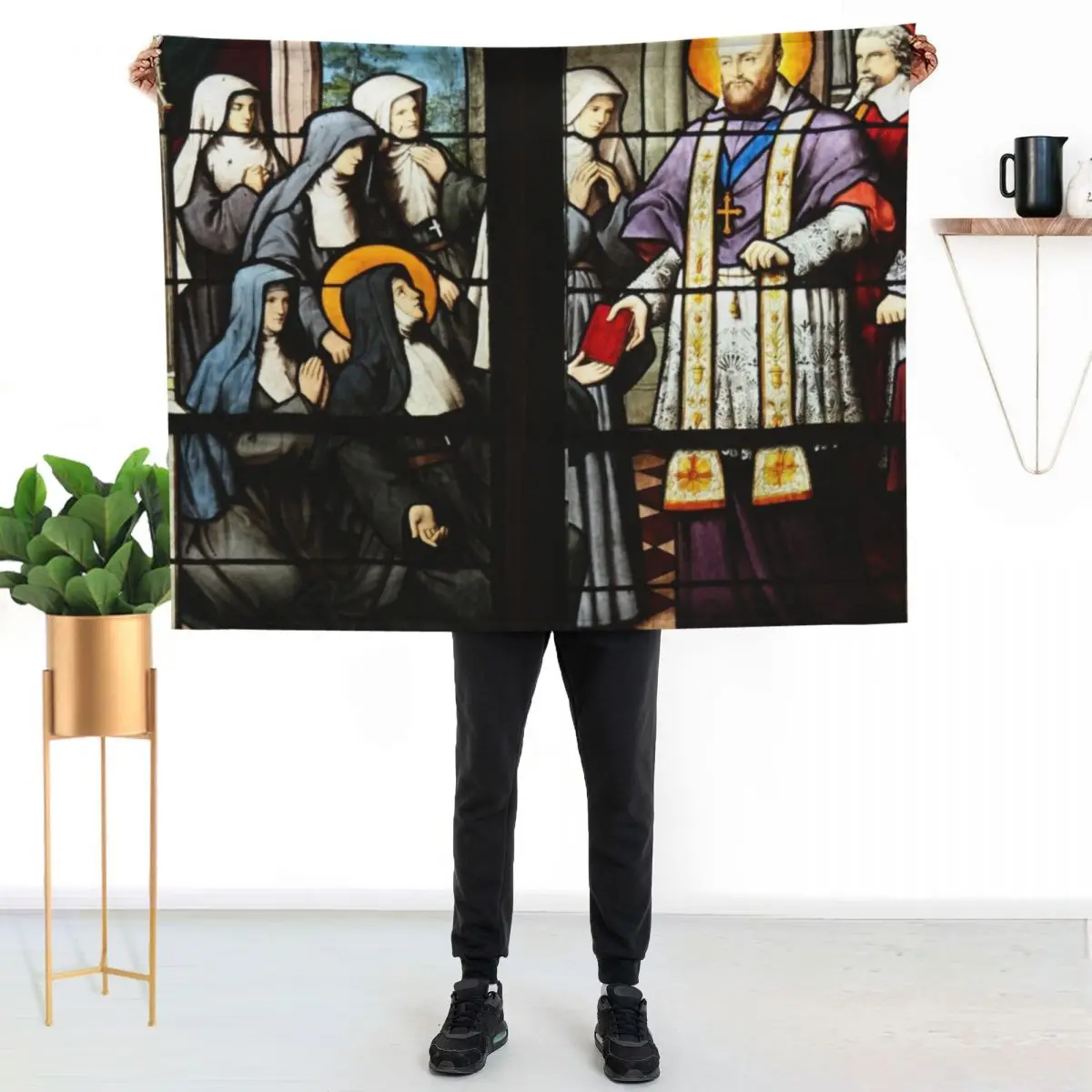 Saint Francis de Sales Throw Blanket Luxury Hairys Sofa Throw for babies Kid'S Blankets Sofas Of Decoration Blankets