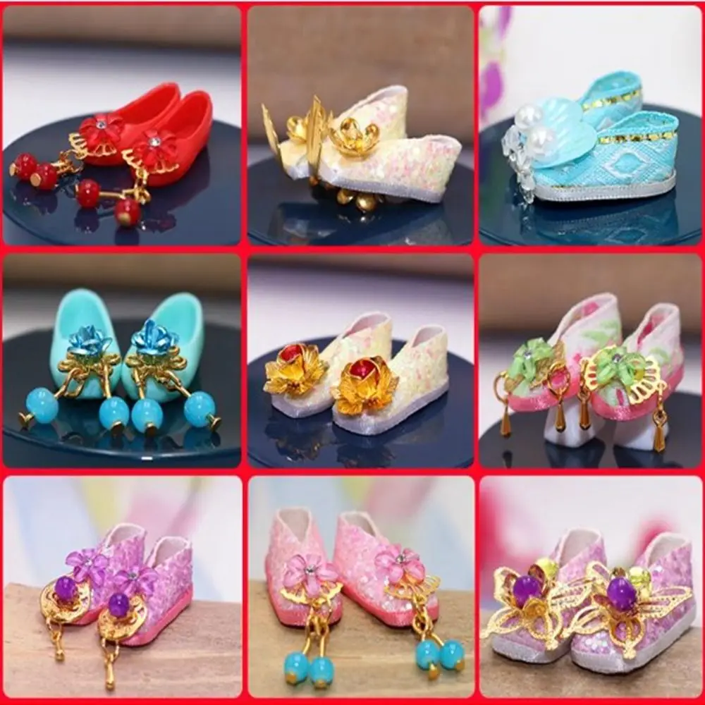 Quality Doll Ancient Shoes 30cm Original Figure Doll Sandals Super Model 10 Styles Princess Flower Shoes