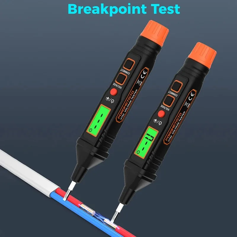 AC 12-300V pena listrik Breakpoint Finder NCV uji kontinuitas tukang listrik Digital tes tegangan pena non-kontak AC Tester tegangan