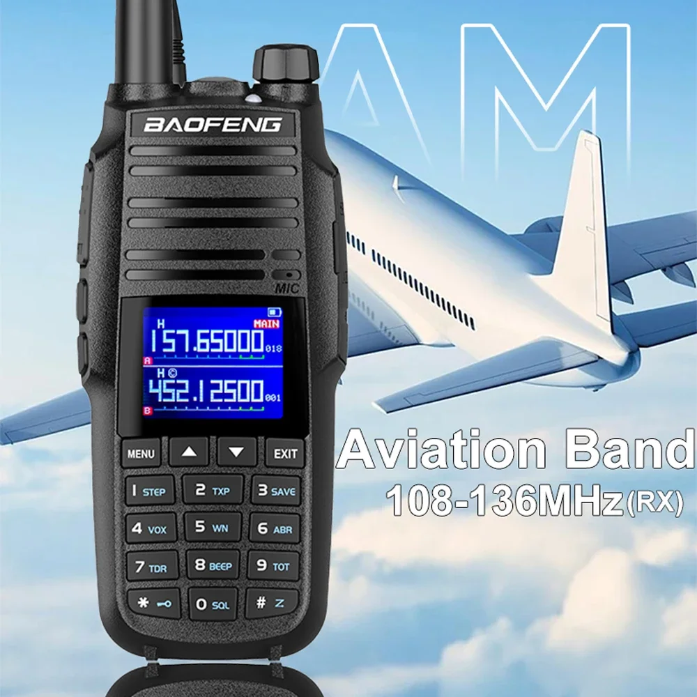 2pcs Baofeng Walkie Talkie Long Range Powerful Wirless Copy Frequency Multi Bands 999CH FM Two Way Ham Radio Type C Charge UV-29