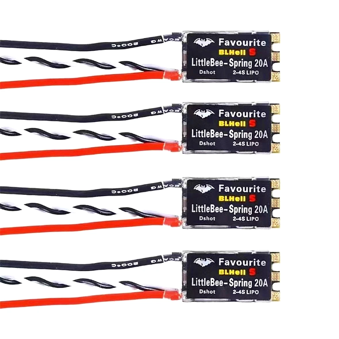 4Pcs LITTLEBEE BLHeli-s FVT Little bee SPRING 20A / 30A Brushless ESC 2-6S Supports DSHOT Oneshot42 OneShot125 Multicopter FPV