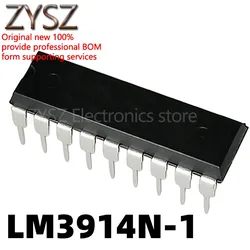 Controlador de pantalla de gráfico de barra LED, 1 piezas, LM3914, LM3914N-1, en línea, DIP18