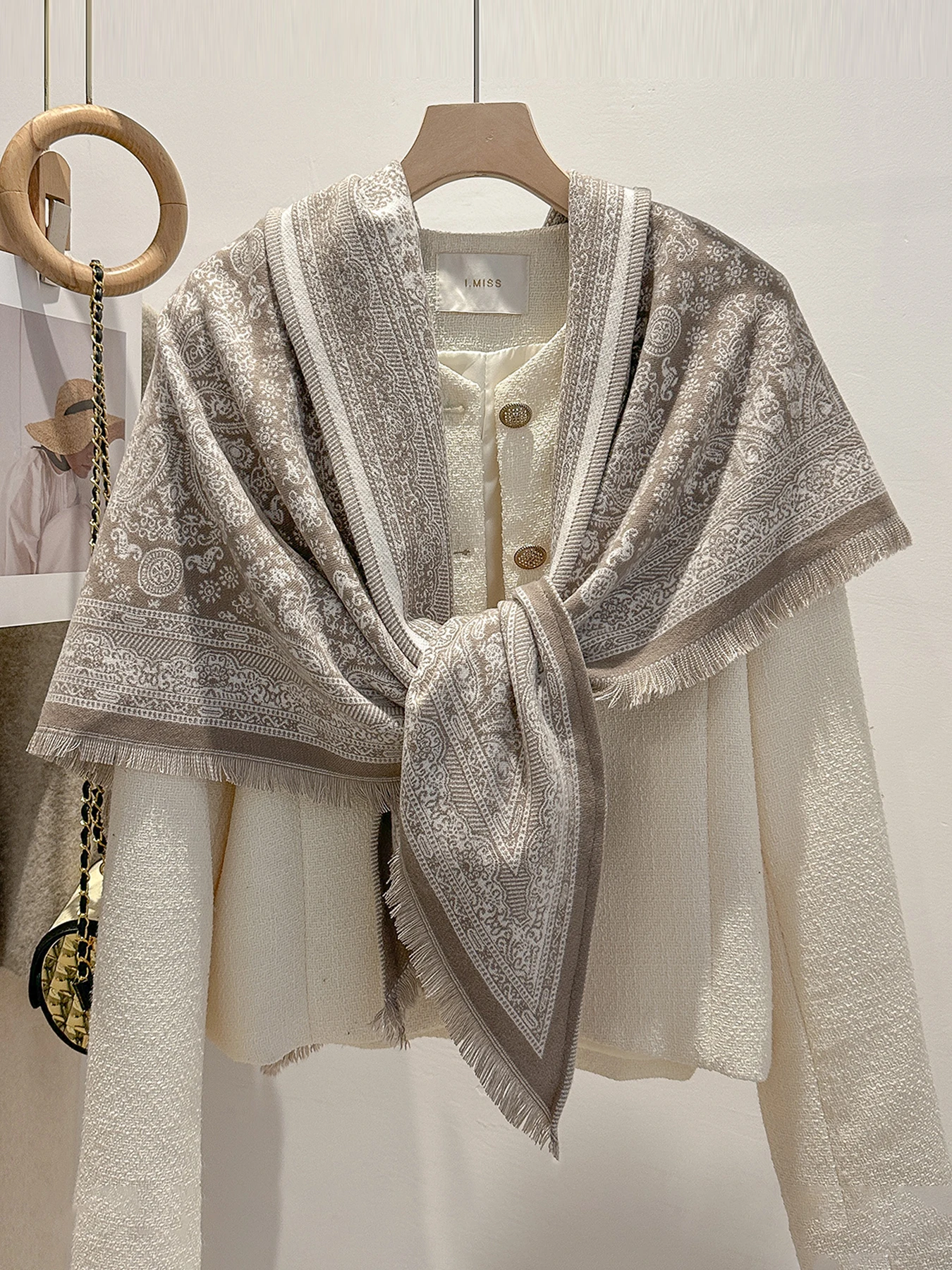 Frauen Paisley Print Kaschmir Schal Nachahmung Pashmina Schal Weiche Warme Winter Wrap Modische Weibliche Design Decke Bufanda – Detail 22
